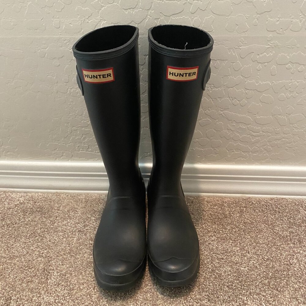 Hunter Original Tall Black Rain Boots EU 37 Girls 5 Women 6/6.5